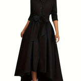 Martine | Robe Maxi Boutonnée Parfaite pour les Fêtes