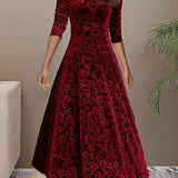 Sandrine | Robe d'Élégance en Velours pour les Fêtes