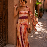 Menton | Robe Longue Bustier Imprimée
