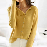 Léane - Cardigan Tricot à Boutonnage Simple