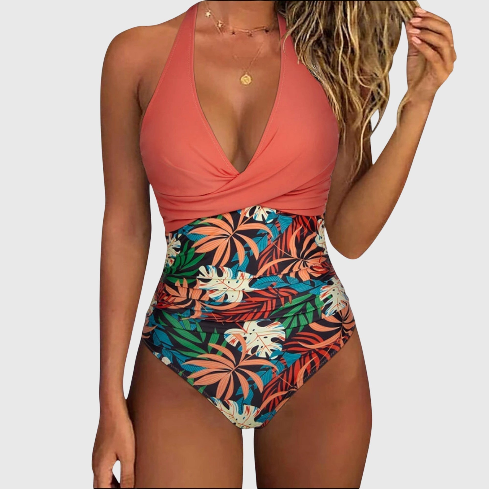Émilie | Maillot de bain une pièce élégant à décolleté en V