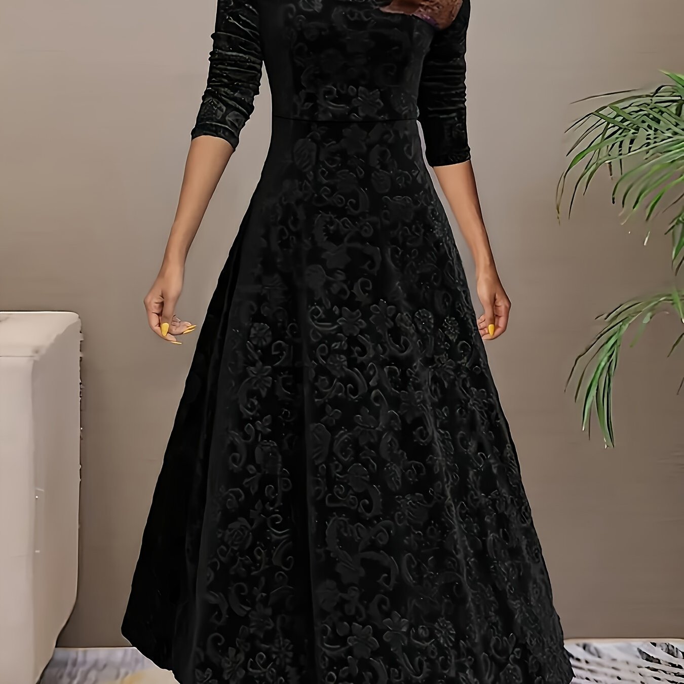 Julie | Robe Maxi Élégante à Motifs