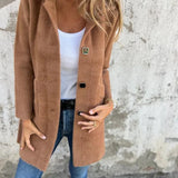 Bérangère - Manteau décontracté et épais avec revers