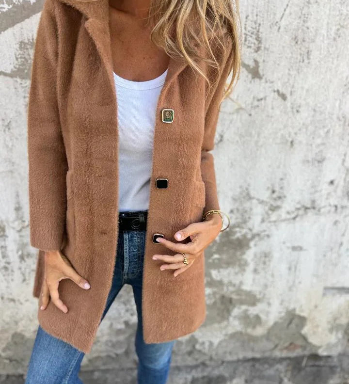 Bérangère - Manteau décontracté et épais avec revers