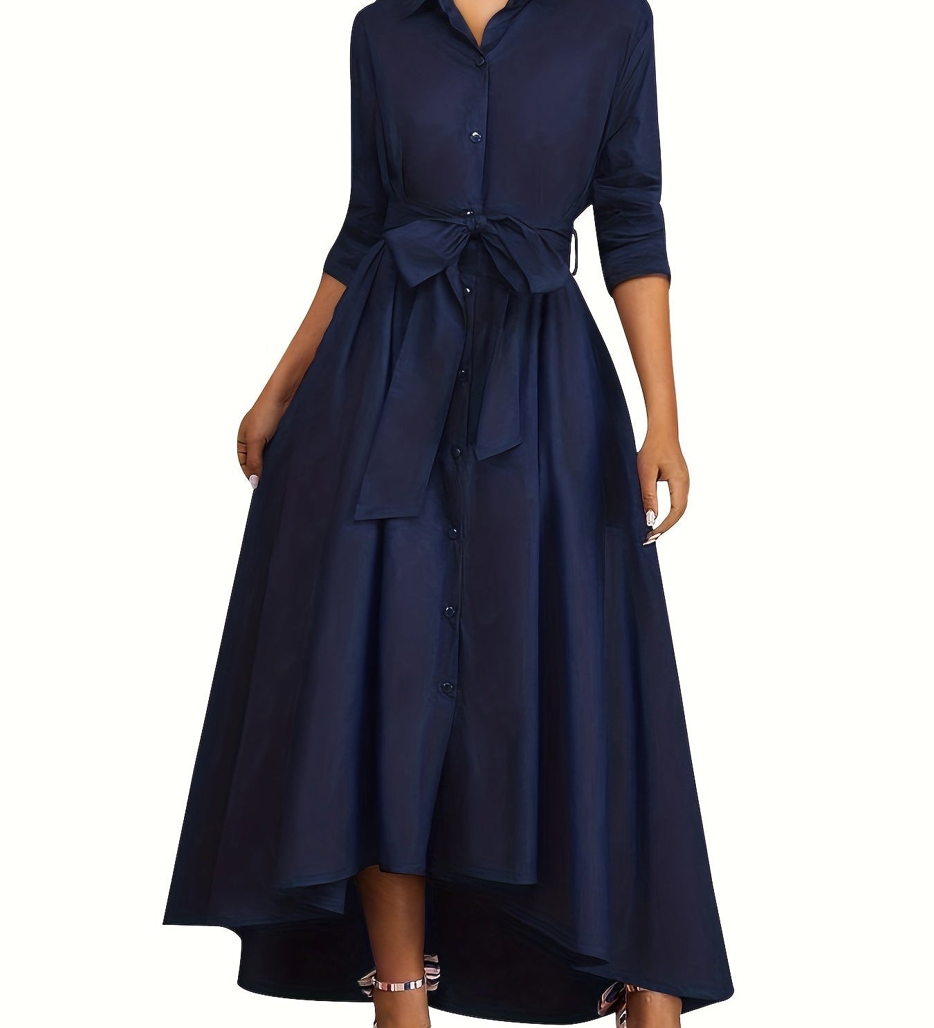 Martine | Robe Maxi Boutonnée Parfaite pour les Fêtes