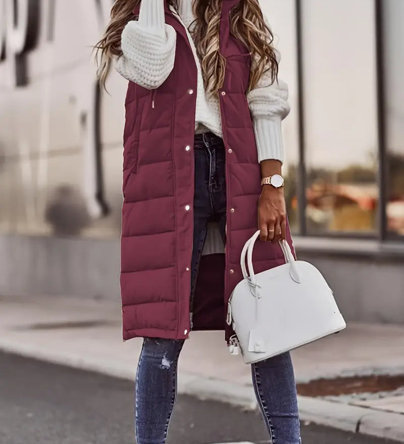 Dorine - Manteau avec capuche et boutons à l'avant
