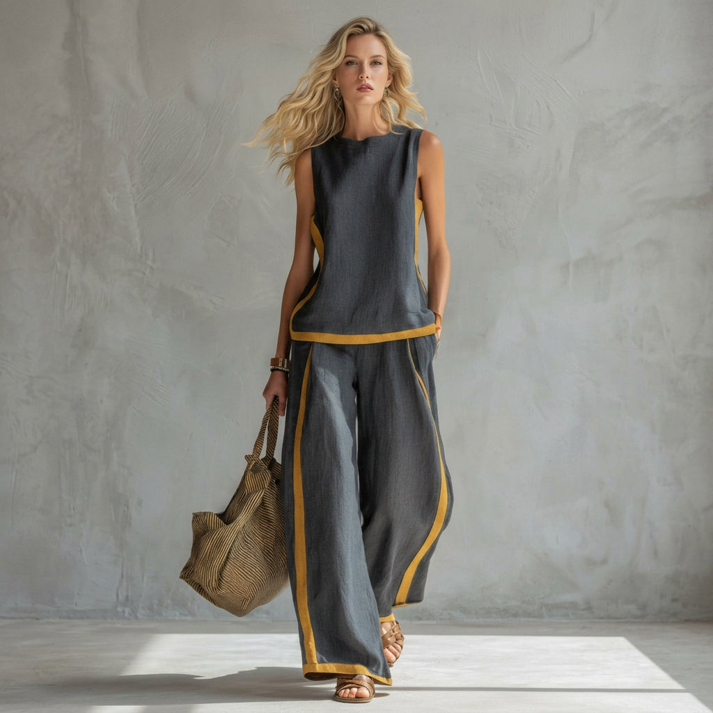 Teresa - Ensemble Élégant en Lin