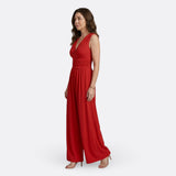 Leonor - Combinaison Chic Sans Manches à Jambes Larges