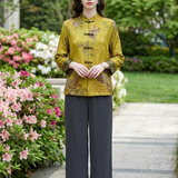 Jocelyne - Manteau à col montant de style chinois