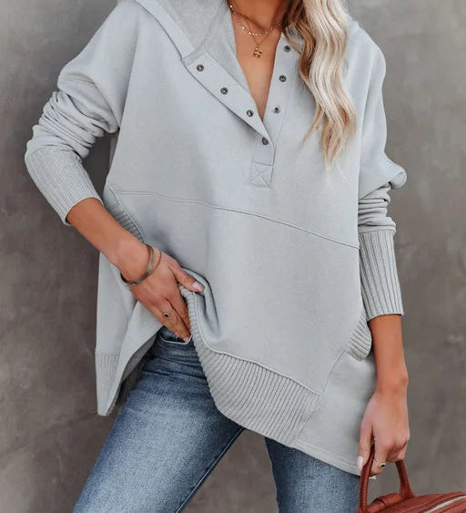 Doréline - Sweat à Capuche Oversize Doux et Élégant pour un Confort Quotidien