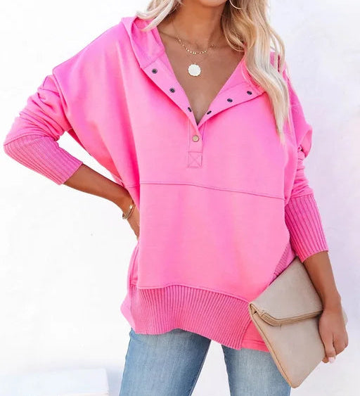 Doréline - Sweat à Capuche Oversize Doux et Élégant pour un Confort Quotidien