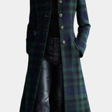 Noémi | Manteau de longueur moyenne avec motif à carreaux bicolore