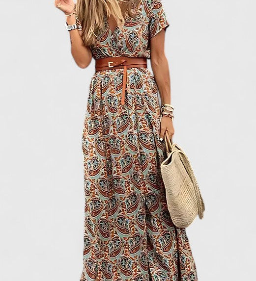 Caroline | Robe Maxi Boho Élégante