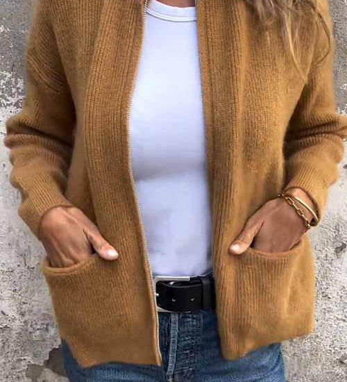 Yvonne - Cardigan zippé