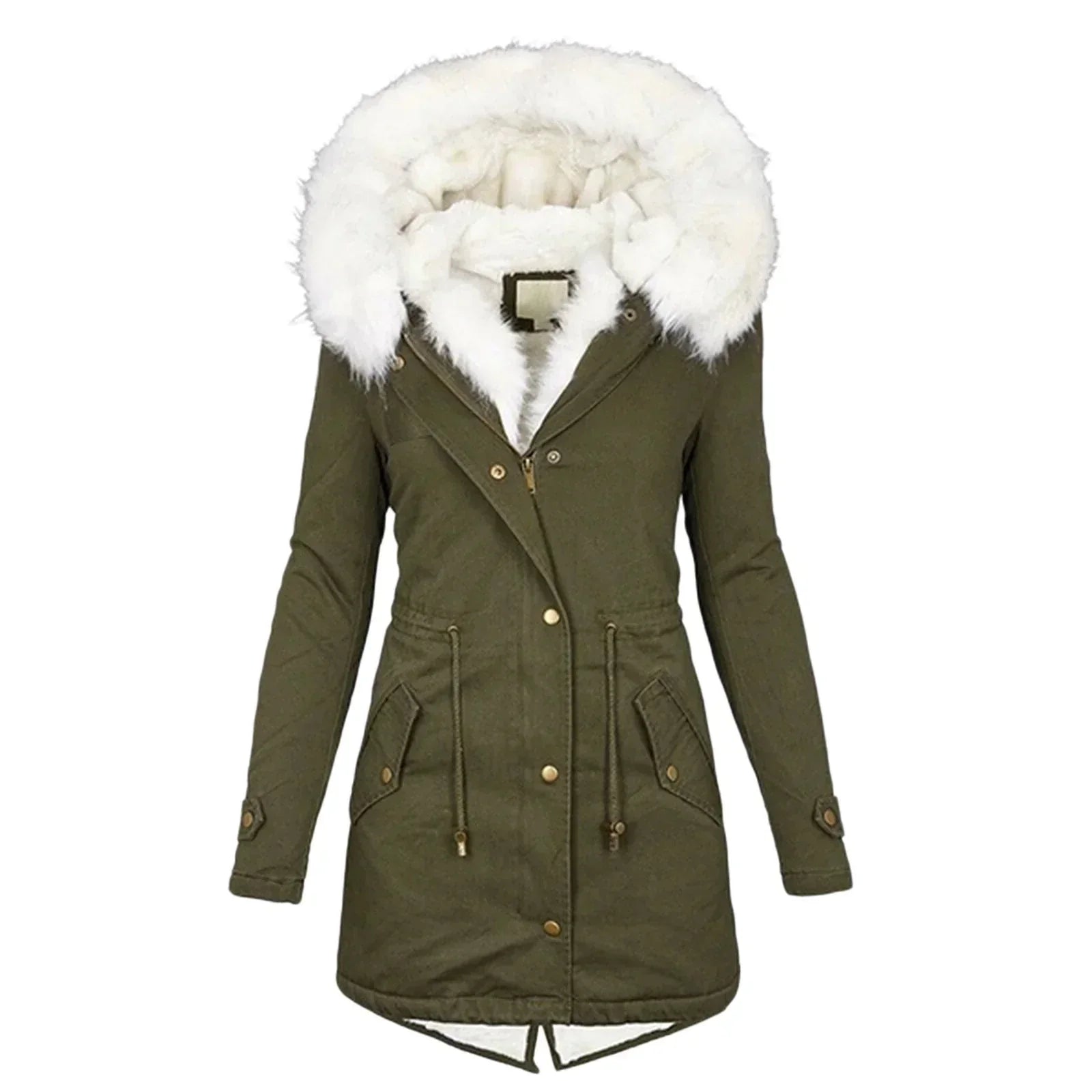 Berthilde - Manteau d'hiver long, élégant et doublé