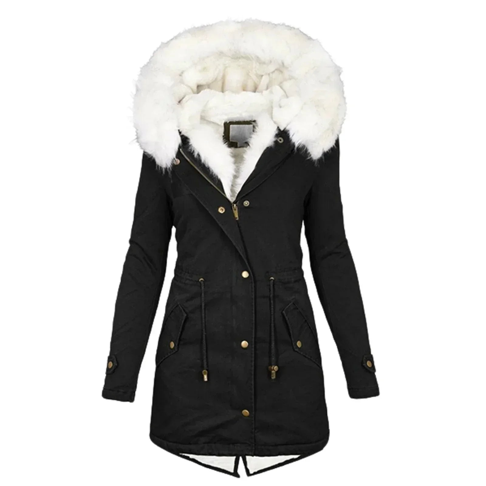 Berthilde - Manteau d'hiver long, élégant et doublé