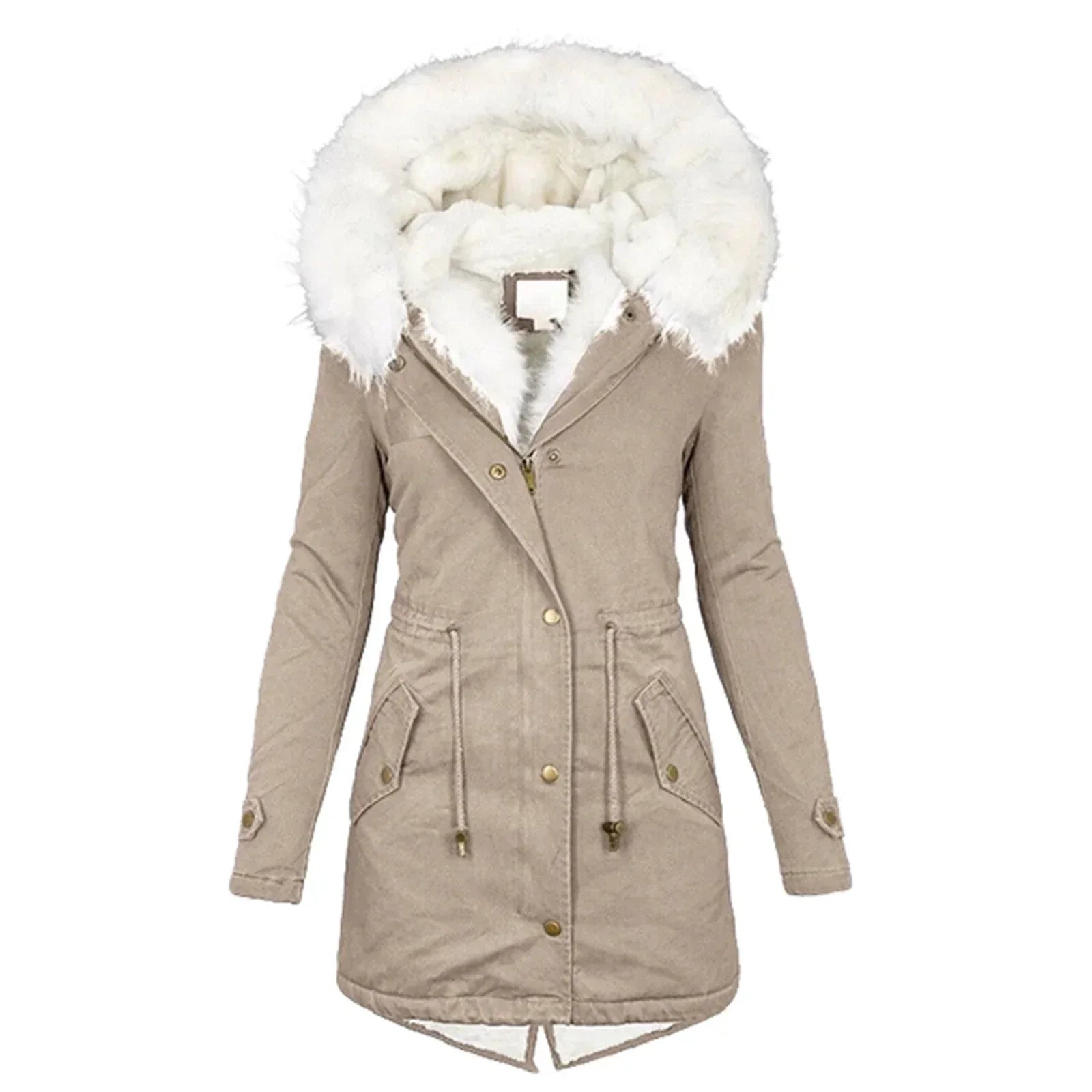 Berthilde - Manteau d'hiver long, élégant et doublé