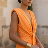 Porquerolles | Robe Drapée Ardente