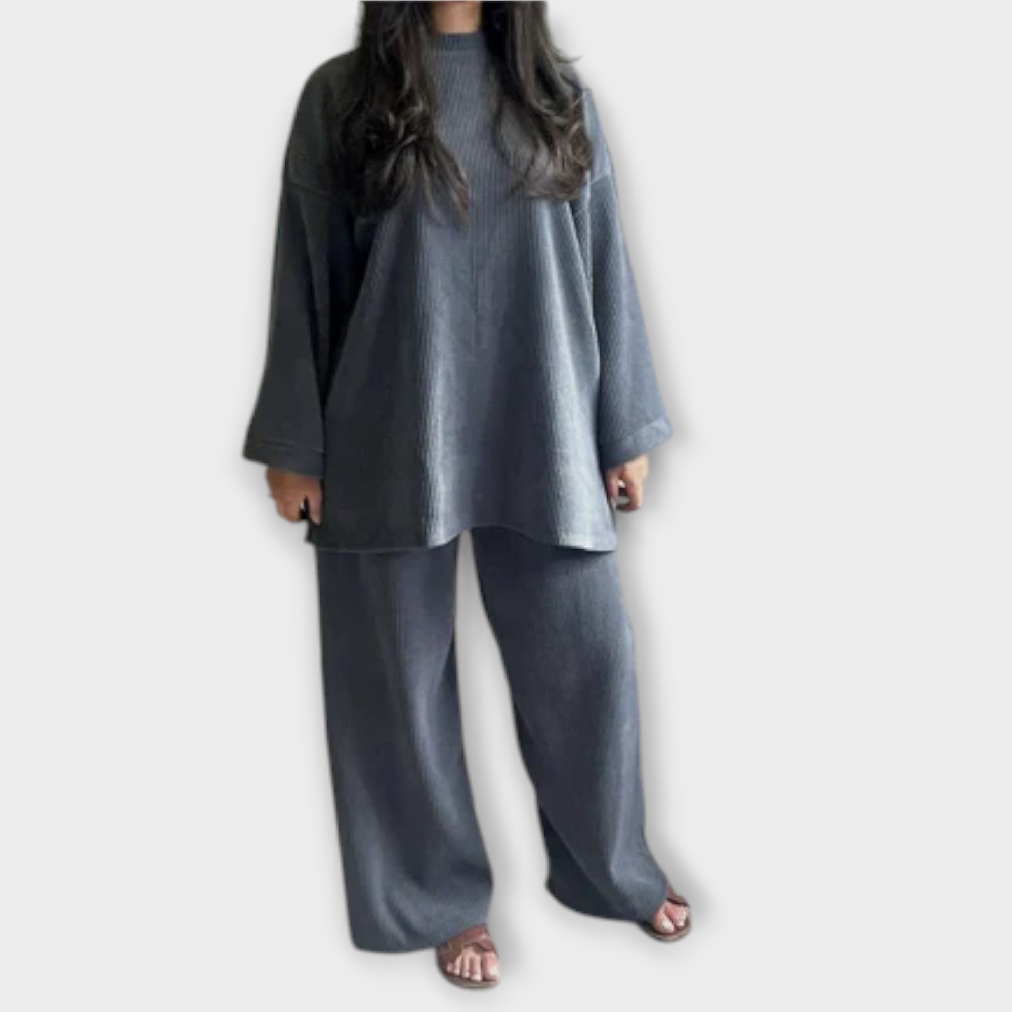 Ingrid - Ensemble Plus Size Côtelé