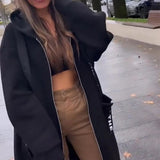 Manteau à capuche surdimensionné confortable Océanne